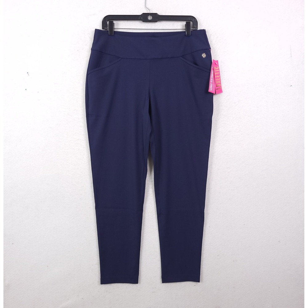 Lilly Pulitzer Luxletic Corso Pant True Navy Golf UPF 50+ Size 12 Performance